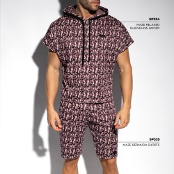 Short Sleeves of the brand ES COLLECTION - Relaxed sleeveless hoodie - Purple - Ref : SP334 C19