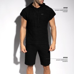 Short Sleeves of the brand ES COLLECTION - Arakis Sleeveless Hoodie - Black - Ref : SP331 C10