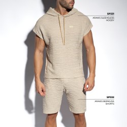 Short Sleeves of the brand ES COLLECTION - Arakis sleeveless hoodie - Beige - Ref : SP331 C28