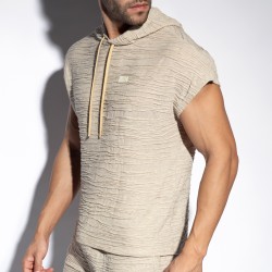 Short Sleeves of the brand ES COLLECTION - Arakis sleeveless hoodie - Beige - Ref : SP331 C28