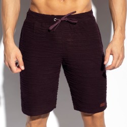 Bermuda of the brand ES COLLECTION - Bemuda shorts Arakis - Garnet red - Ref : SP332 C29