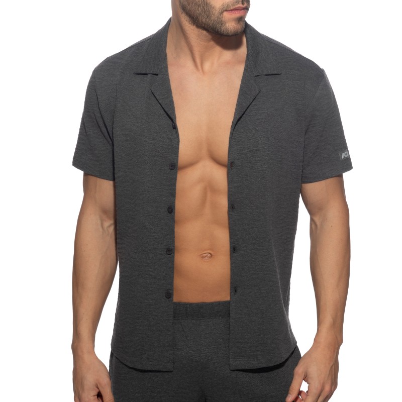 Camisa de la marca ADDICTED - Camisa de botones Mirage - Gris - Ref : AD1346 C15