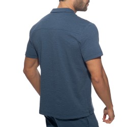 Camisa de la marca ADDICTED - Camisa de botones Mirage - Azul cobalto - Ref : AD1346 C26