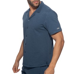 Camisa de la marca ADDICTED - Camisa de botones Mirage - Azul cobalto - Ref : AD1346 C26