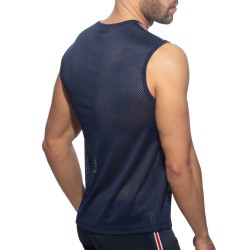 Débardeur de la marque ADDICTED - Débardeur Nexus mesh - Bleu marine - Ref : AD1337 C09