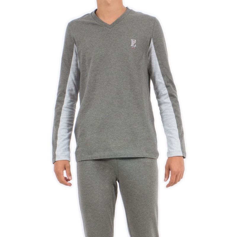 Loungewear of the brand EDEN PARK - Eden Park Plain V-Neck Pajamas Grey - Ref : E502F23 927