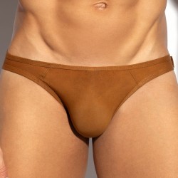 Slip, Tanga de la marque ES COLLECTION - Slip bikini Simsuede - Marron - Ref : UN604 C13