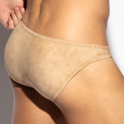 Slip, Tanga de la marque ES COLLECTION - Slip bikini Simsuede - Beige - Ref : UN604 C28