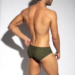 Underwear of the brand ES COLLECTION - Simsuede Briefs - Khaki - Ref : UN605 C12