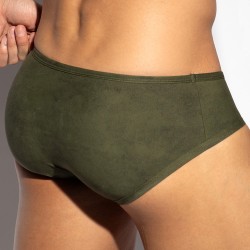 Underwear of the brand ES COLLECTION - Simsuede Briefs - Khaki - Ref : UN605 C12