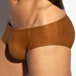 Underwear of the brand ES COLLECTION - Simsuede Briefs - Brown - Ref : UN605 C13