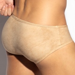 Sous-vêtements de la marque ES COLLECTION - Slip Simsuede - Beige - Ref : UN605 C28