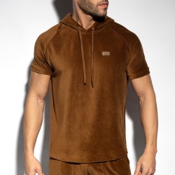 Haut de la marque ES COLLECTION - Sweat à capuche Corduroy - Marron - Ref : SP336 C13