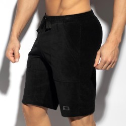 Bermuda of the brand ES COLLECTION - Corduroy Bermuda shorts - Black - Ref : SP337 C10