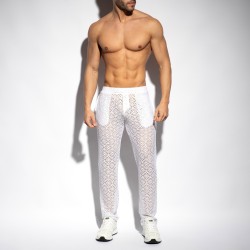 Pantalon de la marque ES COLLECTION - Long pantalon Retro Ibiza - Ivoire - Ref : SP329 C02