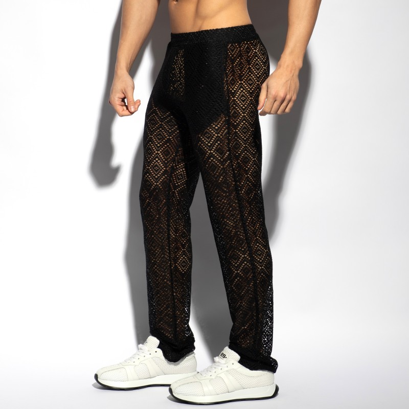 Pantalon de la marque ES COLLECTION - Long pantalon Retro Ibiza - Noir - Ref : SP329 C10