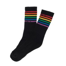 Chaussettes & socquettes de la marque ADDICTED - Chaussettes Addicted Rainbow - Noir - Ref : AD838 C10