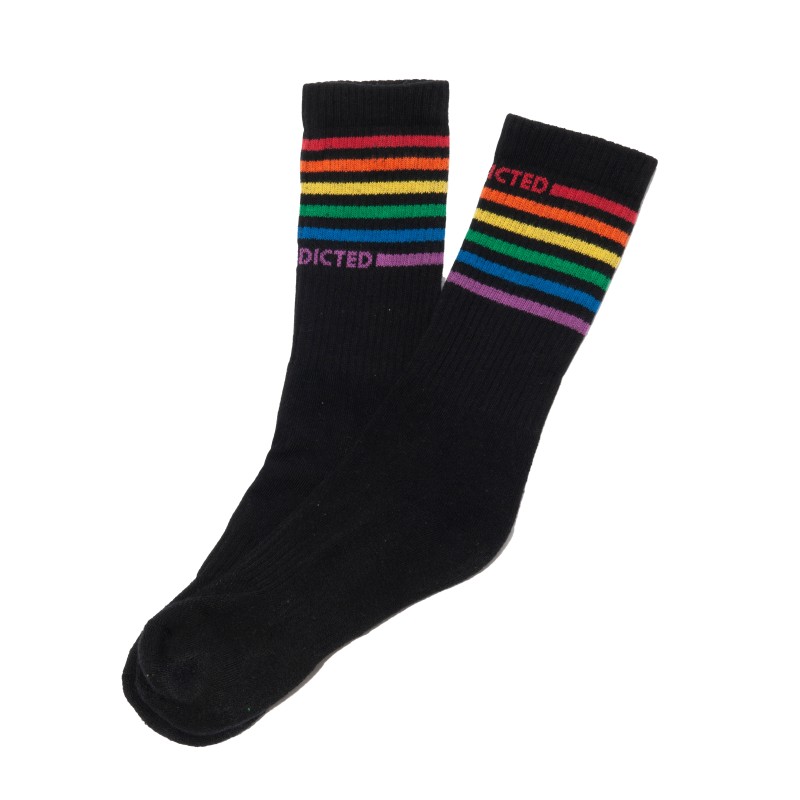 Calcetines de la marca ADDICTED - Calcetines Addicted Rainbow - Negro - Ref : AD838 C10