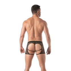 Tanga de la marca TOF PARIS - Tanga de encaje inspirado en las chaparreras de Tof Paris - Ref : TOF429N