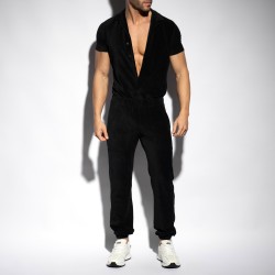 Loungewear der Marke ES COLLECTION - Cord-Jumpsuit - Schwarz - Ref : SP333 C10