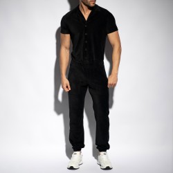 Loungewear de la marque ES COLLECTION - Combinaison Corduroy - Noir - Ref : SP333 C10