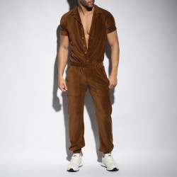 Loungewear of the brand ES COLLECTION - Corduroy Jumpsuit - Brown - Ref : SP333 C13