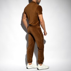 Loungewear de la marque ES COLLECTION - Combinaison Corduroy - Marron - Ref : SP333 C13