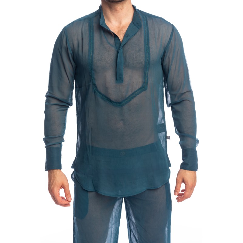 Accueil de la marque L HOMME INVISIBLE - Chantilly Teal - Chemise Tunique L Homme Invisible - Ref : HW143 CHA 015