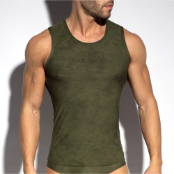 Tank top of the brand ES COLLECTION - Débardeur Simsuede - Kaki - Ref : TS339 C12