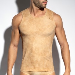 Débardeur de la marque ES COLLECTION - Débardeur Simsuede - Beige - Ref : TS339 C28