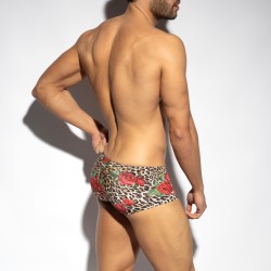 Boxer shorts, Shorty of the brand ES COLLECTION - Trunk roses - Noir - Ref : UN616 C10