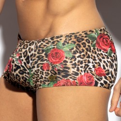 Boxer shorts, Shorty of the brand ES COLLECTION - Trunk roses - Noir - Ref : UN616 C10