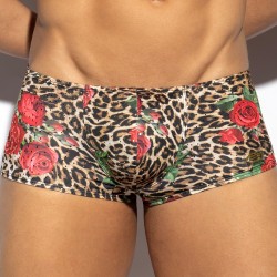 Boxer shorts, Shorty of the brand ES COLLECTION - Trunk roses - Noir - Ref : UN616 C10