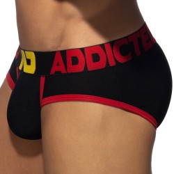 Slip der Marke ADDICTED - Slip Pique tricolore - Noir - Ref : AD1349 C10