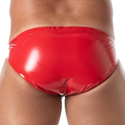 Slip del marchio TOF PARIS - Bikini con zip Vinyl Tof Paris - Rosso - Ref : TOF493R