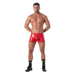 Boxershorts, Shorty der Marke TOF PARIS - Push Up Boxershorts mit Reißverschluss Vinyl Tof Paris - Rot - Ref : TOF494R