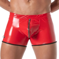 Shorts Boxer, Shorty de la marca TOF PARIS - Bóxer con cremallera push up Vinyl Tof Paris - Rojo - Ref : TOF494R