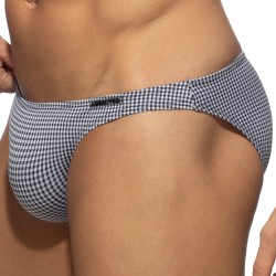 Slip, Tanga de la marque ADDICTED - Bikini quadrillés - Noir - Ref : AD1350 C10