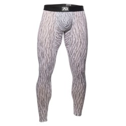 Lange Boxershorts der Marke ADDICTED - Long John Tiger Print - grau - Ref : AD976 C11