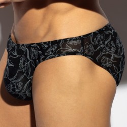 Slip de la marca ES COLLECTION - Bikini lencero - Negro - Ref : UN625 C10