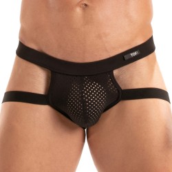 Cinturino Jock del marchio TOF PARIS - Jockstrap Temptation de microfibra Tof Paris - Noir - Ref : TOF524N