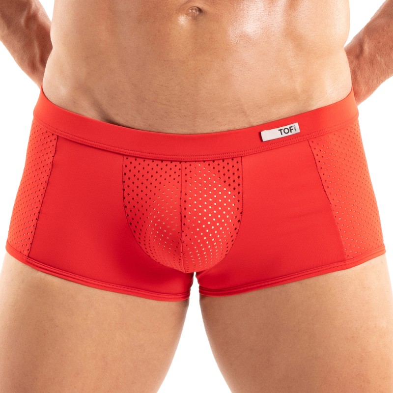 Boxershorts, Shorty der Marke TOF PARIS - Tentation Microfaser Boxershorts Tof Paris - Rot - Ref : TOF521R