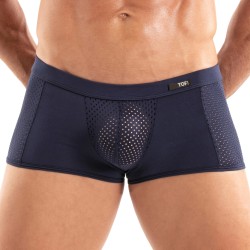 Pantaloncini boxer, Shorty del marchio TOF PARIS - Boxer in microfibra Tentation Tof Paris - Blu Marino - Ref : TOF521BM