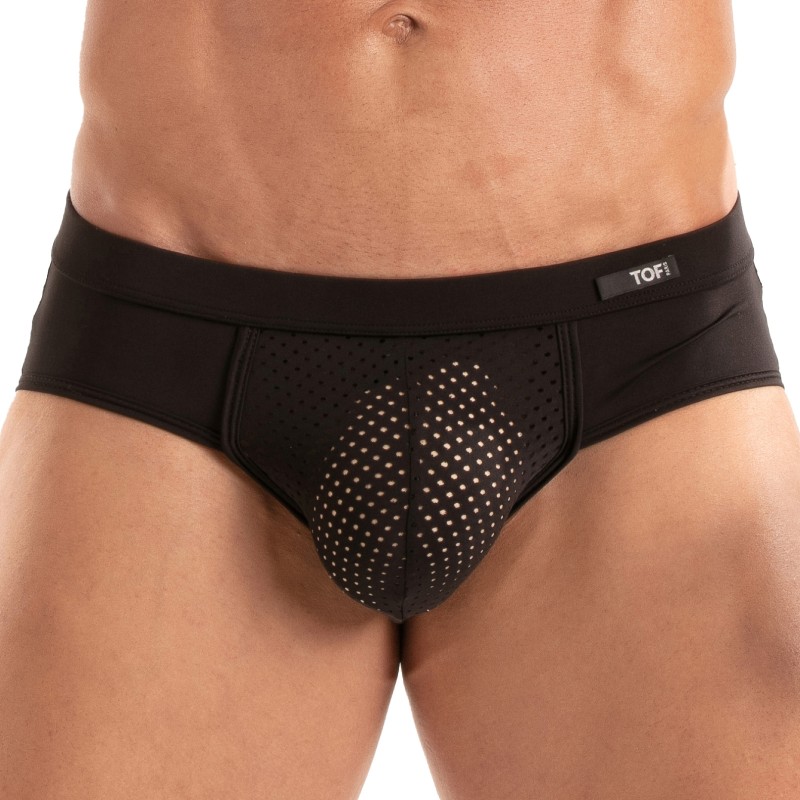 Slip, Tanga de la marque TOF PARIS - Slip Tentation en microfibre Tof Paris - Noir - Ref : TOF522N