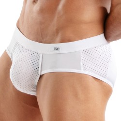 Slip, Tanga de la marque TOF PARIS - Slip Tentation en microfibre Tof Paris - Blanc - Ref : TOF522B