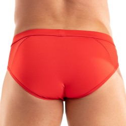 Slip del marchio TOF PARIS - Slip in microfibra Tentation Tof Paris - Rosso - Ref : TOF522R