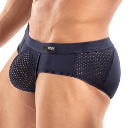 Slip, Tanga de la marque TOF PARIS - Slip Tentation en microfibre Tof Paris - Bleu Marine - Ref : TOF522BM