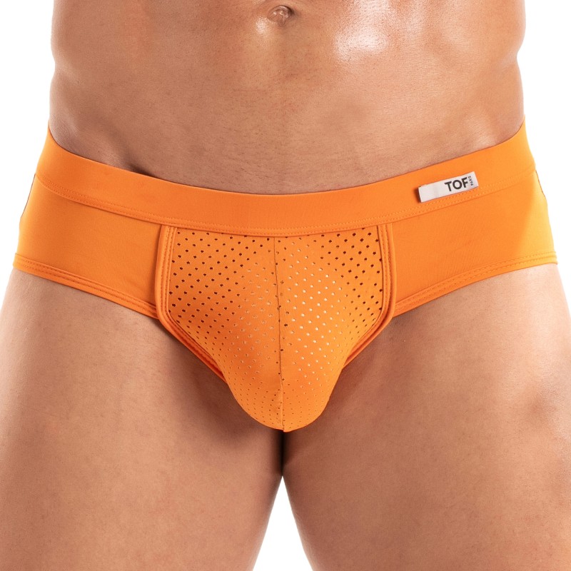 Slip der Marke TOF PARIS - Tentation Mikrofaser Slip Tof Paris - Orange - Ref : TOF522O