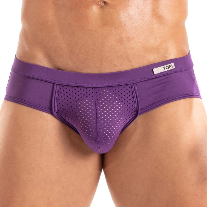 Brief of the brand TOF PARIS - Tentation Microfiber Brief Tof Paris - Purple - Ref : TOF522V