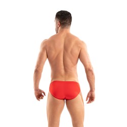 Slip, Tanga de la marque TOF PARIS - Bikini Tentation en Microfibre Tof Paris - Rouge - Ref : TOF523R